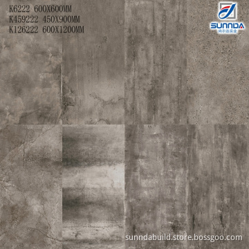 Various size dark grey compound paving design cement look glazed mat finish porcelian floor tiles